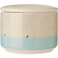Lozica Small Fine Earthenware Grey Blue Storage Canister - Multicolour