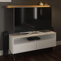 TV Cabinet with 2 Drawers - White