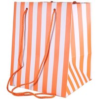 Candy Stripe Gift Bags - Orange