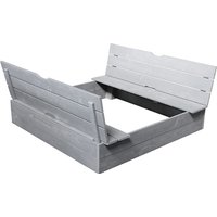 Sandpit with Folding Benches - Grey