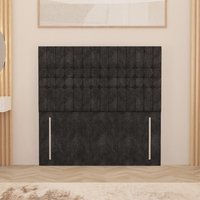 Lexington Tweed Fabric 54" Floor Standing Upholstered Headboard - Charcoal / King