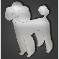 Poodle Style 2 Silver Acrylic Mirror - Silver