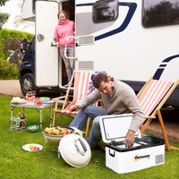 Outsunny 18L Portable Car Refrigerator - White and Black / 29.2cm