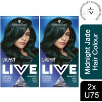 Schwarzkopf Live Urban Metallics Permanent Hair Dye, U75 Midnight Jade - Buy2 - U75 Midnight Jade / 2