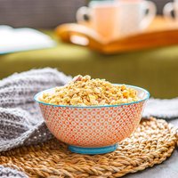 Hand-Printed Cereal Bowls - 16cm - Pack of 6 - Orange