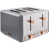 Cavaletto 4 Slice Toaster Black and Rose Gold - Grey