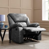 Mercer Manual Recliner Sofa Range - Grey Faux Leather / 1