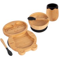 5pc Bamboo Penguin Baby Weaning Set - Black