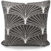 Luxury Chenille Pattern Cushion - Charcoal