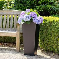 Zinc Galvanised Tapered Planter - Black / 314l