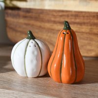 Set of 2 Pumpkin Salt and Pepper Shakers - 7 - 9 cm