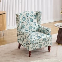 High Wingback Armchair - Teal