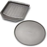 Morphy Richards Pizza Pan and Crisper Tray Set - Grey