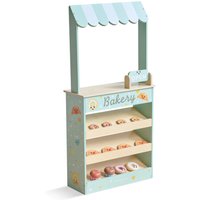 Wooden Bakery Play Stand with 12 Pastry Pieces - Green