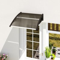 Outsunny Front Door Canopy Outdoor Awning for Front Back Door - Brown