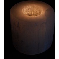Selenite Candle Holder Translucent Crystal Decor for Home - White