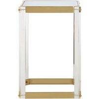 Miley Side Table With Mirrored Top - Gold