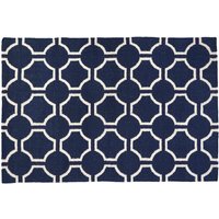 Bosie Kensington Townhouse Small Blue Hand Woven Rug - Blue
