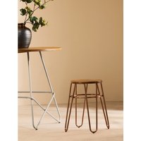 District Rose Gold Hairpin Stool - Natural