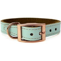 HugglePets Skye & Murphy Padded Leather Dog Collar - Blush, XX Large - Ocean / XX Large