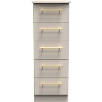 Haworth Ready Assembled 5 Drawer Tallboy - Kashmir Matt