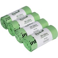 BioLiner 30 Litre Compostable Food Waste Bin Bags - Green / 4