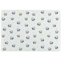 Spring Sheep Smooth Glass Worktop Saver - Small Chopping Board - Grey