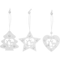, Hanging Heart, Star and Tree Christmas Ornament Set , Hanging Heart, Star and Tree Christmas Ornament Set