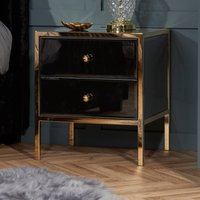Fenwick 2 Drawer Bedside - Black