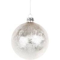 , Frozen Effect Glass Bauble , Frozen Effect Glass Bauble
