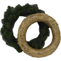 25cm Straw Wreath - Brown