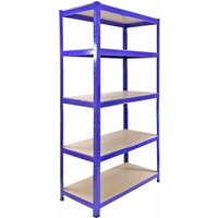 Heavy Duty Shelving Units, Blue, 75cm W, 30cm D, Set of 4 - Blue