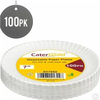 100pcs Disposable Paper Plates - White