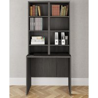 Layton, Layton Desk and Two Surface Bookcases - Brown Smoked Oak Layton, Layton Desk and Two Surface Bookcases - Brown Smoked Oak