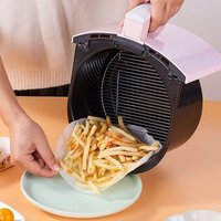 100 Air Fryer Liner Sheets Round Disposable 20cm - White
