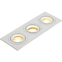 Evra Adjustable Recessed Triple Rectangle Downlight - White