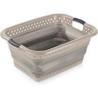 Collapsible Laundry Basket Cavaletto Latte and Grey - Latte and Grey