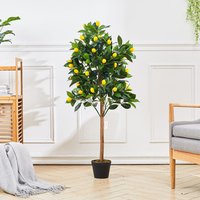 120CM Artificial Potted Lemon Tree - Green