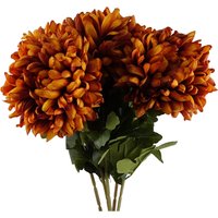 Pack of 6 x Extra Large Reflex Chrysanthemum - Orange Chrysanthemum