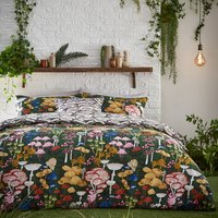 Amanita Abstract Mushroom Duvet Set - Forest Green / Double