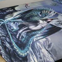 Protector Of Magic Duvet Cover Set Unicorns Dragons - Multi / Single