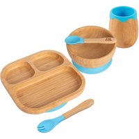 5pc Bamboo Segmented Baby Weaning Set - Blue