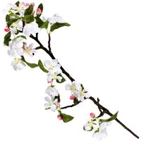 Artificial Single Crab Apple Blossom Branch Stem L55cm - Pink