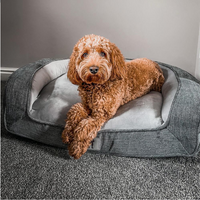 AllPetSolutions Duke Luxury High Density Foam Dog Bed Large - Dark grey