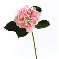 Artificial Single Hydrangea Flower Stem L60cm - Pink