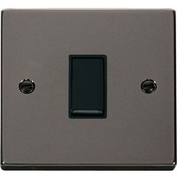 Black Nickel 10A 1 Gang 2 Way Light Switch - Black Nickel