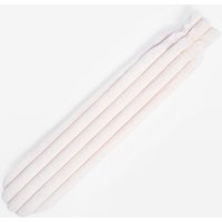 Extra Long Faux Fur Soft Ribbed Hot Water Bottle - Cream