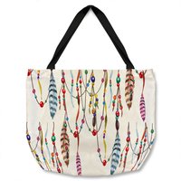 Ribbon Bead Tote bag - Red