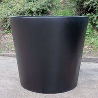 Large Stone Composite Planter - Black
