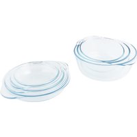 3 Piece Casserole Set - Transparent